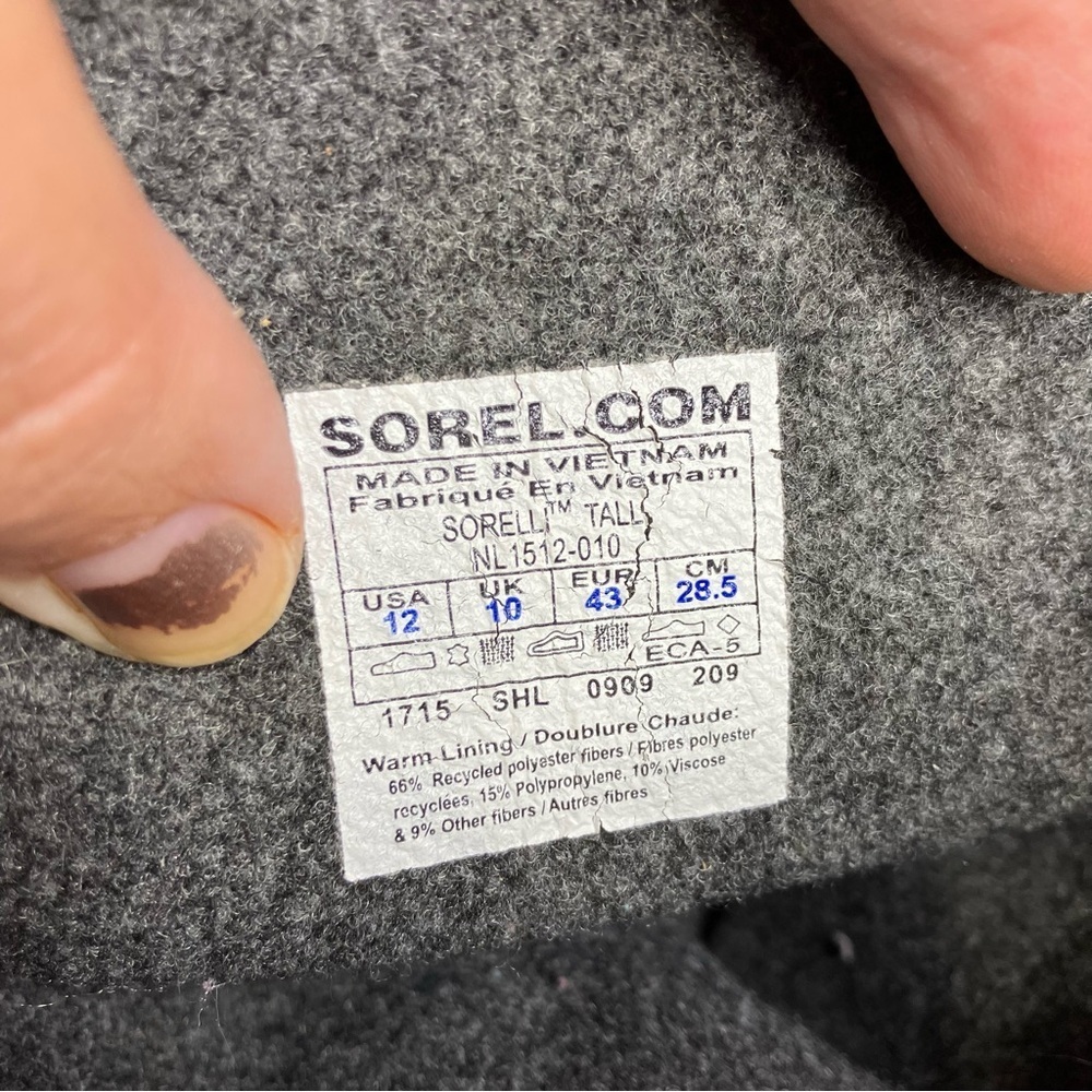 Sorel Sorelli tall insulated rain boots black size 12β - Picture 8 of 10